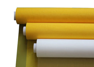 Chine Élongation élevée résistante alcaline de polyester de maille jaune d'écran robuste fournisseur