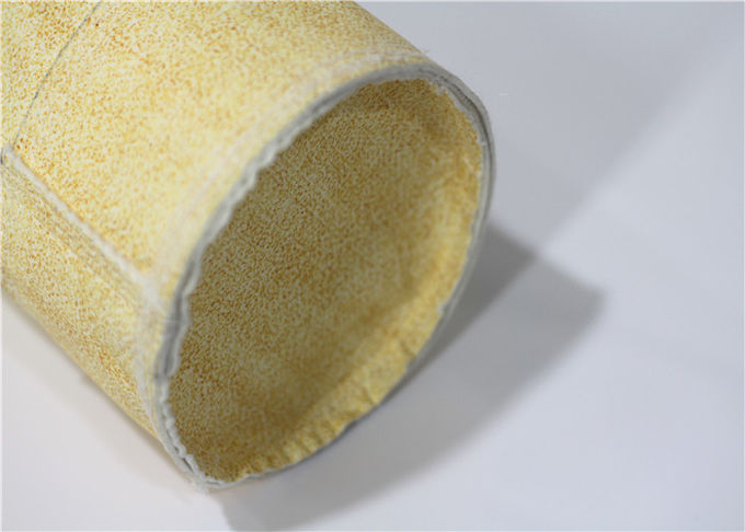 Sachets filtre industriels de Nomex, cylindrique perforé par aiguille à hautes températures de sachets filtre