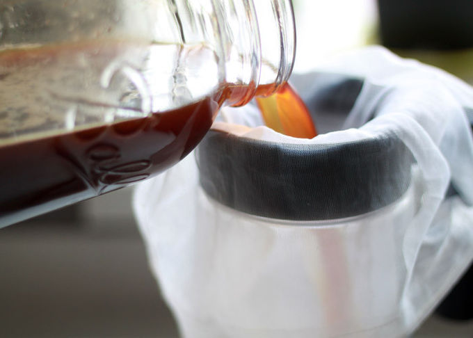 Élongation élevée liquide de sachet filtre de maille en nylon pour le filtrage de lait d'écrou de thé de café